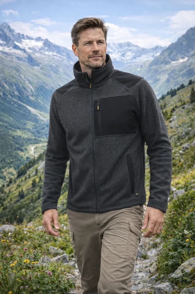 Fleece Coarse Heren Antraciet