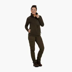 Fleece Coarse Dames Olive Green