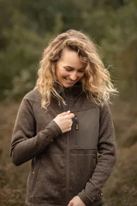 Fleece Coarse Dames Olive Green